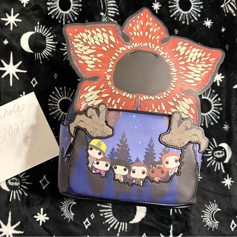 Stranger things con loungefly backpack SOLD